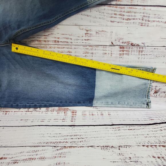 EVIDNT Los Angelos Malibu Crop Jeans Sz 30 Dip Dyed Two Toned Capri NWT Festival - Picture 14 of 15